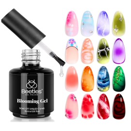 Unbranded Beetles Nail Blooming Gel 15ml Clear Uv Led Blossom Gel Polish for Spreading Eff