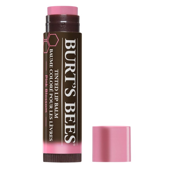 Burt's Bees 100% Natural, Tinted Lip Balm, Pink Blossom, Pack of 1 (1 x 4.25 g)
