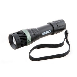 Dorcy 130-Lumen Weather Resistant Optic Lens LED Flashlight with Nylon Lanyard and Strobe Setting, Black (41-4280)