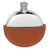 English Pewter Company 5.5oz Plain Round Ellipse Flask with Genuine