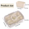 Small Snackle Box Container with Lid, 4 Compartment Travel Snack
