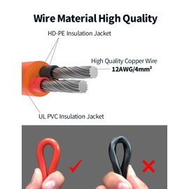 Tonton 12AWG 30FT Anderson Extension Cable, Solar Power Extension Cord with Anderson Connector for Goal Zero Yeti Portable Power Station Solar Generator Jackery 100W Renogy Boulder 200 Solar Panel