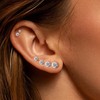 6Pcs Stud Earrings Set Hypoallergenic Cubic Zirconia Stud Flat Back