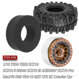 BRCatWPark RC 1.9 Beadlock Wheels and Tires for 1/10 TRX4 TRX6 SCX10 SCX10 II 90046 SCX10 III AXI03007 SCX10 Pro Gen7/8 D90 VS4-10 MST CFX RC Crawler Car,4PCS Beadlock Rims 1.9 Wheel Tires,Brown