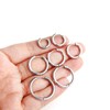 7 pairs of stainless steel hoop earrings, nasolabial rings, male