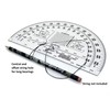 Military Protractor 9 Inch — Degrees & Mils, Meters &