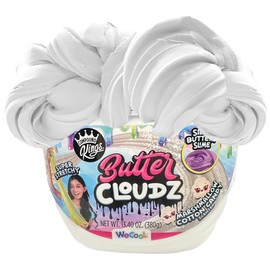 COMPOUND KINGS Fluffy Butter Cloudz Compound Bucket for Girls & Boys | Sensory Toys | Non-Toxic & Non-Sticky | Stress Relieving Tactile | (White Marshmallow)