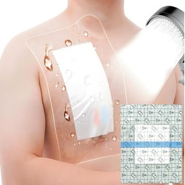 12"x15.7" Waterproof Shower Cover Incision Bandages for Large Wound with No Glue On The Center Adhesive Transparent Shower Protector Post Surgical Water Barrier Guard Pack of 14