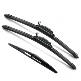 JustCar 3 wipers Replacement for Dodge Grand Caravan 1996-2007,Chrysler Town & Country 1996-2007 Windshield Wiper Blades Original Equipment Replacement - 28"/28"/16T" (Set of 3) U/J HOOK
