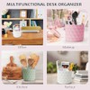 360-Degree Rotating Desk Organizer with Diamond Pattern