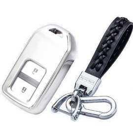 VERISSY Smart Key Case, Key Holder Set, Fits Freed, Step Wagon, HONDA Honda, Smart Key Cover, Stylish, Odyssey Vezel, S660, Jade Set, Silver