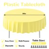 CC-SLZP 3 Pack Premium Plastic Tablecloth, 84 inch Disposable Tablecloths