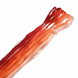 MINGGUXIUYI 6 Colours Gradient Mulberry Silk Embroidery Threads – 22M Each, for Hand Embroidery/Cross Stitch/Knitting/DIY Crafts (02)