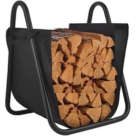 Rocky Mountain Goods Firewood Rack with Canvas Firewood Carrier