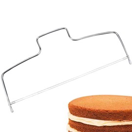 Vroxdrez Tortenschneider - Edelstahl Tortenbodenschneider 32 cm, höhenverstellbarer Draht für exakte Tortenböden - Präziser Tortenschneider für gleichmäßige Schnitte, für Backliebhaber und Hobbybäcker