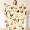FYSUIMU Chicken Theme Fuzzy Flannel Blanket 50 x 60 Inch