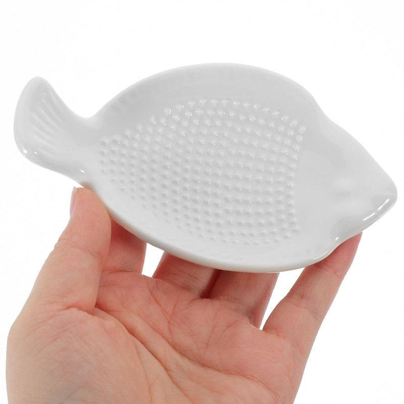 Zerodeko Multi-Function Ginger Grater Ceramic Garlic Grater Plate for Ginger