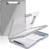 A4 Clipboard with Storage Compartment, 2 Storage and Side Opening
