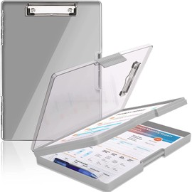 A4 Clipboard with Storage Compartment, 2 Storage and Side Opening - The File Panel is Clear for Coaches, Nurses, Doctors, Teachers, Students, Sales Coaches, School Offices
