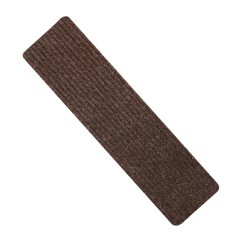 6pcs Stair Mat Self Adhesive Reusable Stair Mat Brown