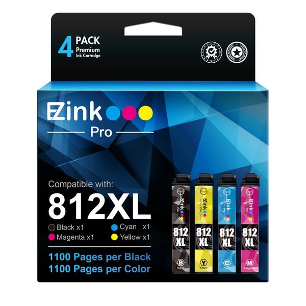 E-Z Ink Pro E-Z ink Pro Remanufactured 812XL Ink Cartridges