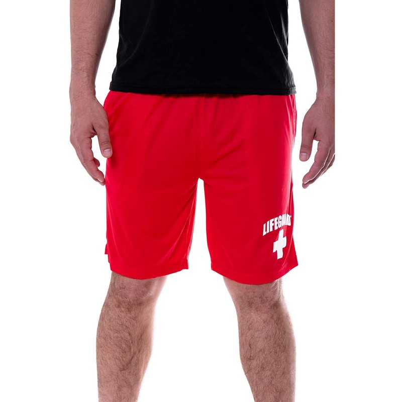 LIFEGUARD Pantalones cortos para correr con licencia oficial para hombre,