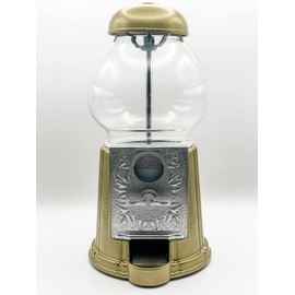 Gumball Dreams Classic Gumball Machine/Candy Dispenser, 9 Inch - Gold