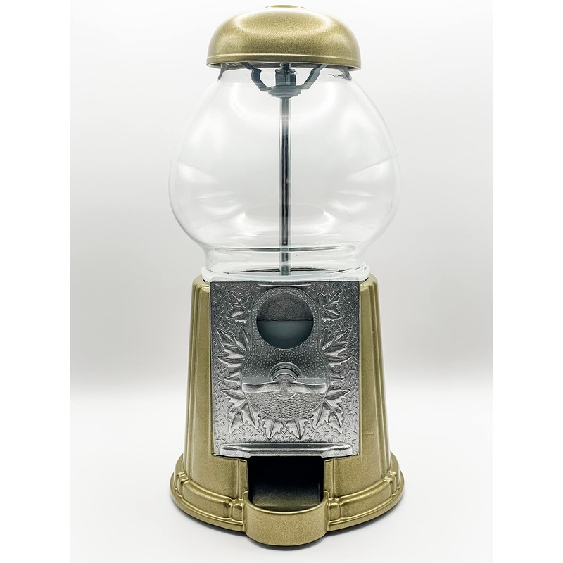 Gumball Dreams Classic Gumball Machine/Candy Dispenser, 9 Inch - Gold