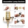 Brass Finish Lamp Repair Kit - Rewire Table & Floor