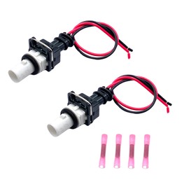 2 Pcs Headlight Side Marker Light Socket Connectors and Pigtail Wiring Harness Compatible with Ford F-350 F-250 F-450 F-550 Super Duty Replaces Part Number F8RZ13K371AA