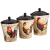 Certified International 23656 Gilded Rooster Canister Set (3 Piece), One