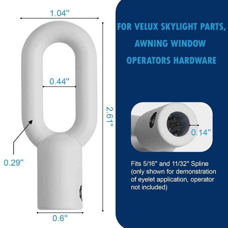 GGTE Skylight Eyelet Adapte for Velux Skylight and Awning Window