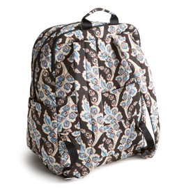 Vera Bradley Women's Large Bancroft Backpack - Performance Twill, Calyx + Quill Black, One Size