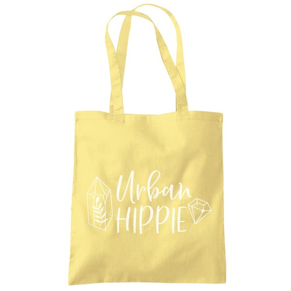 Urban Hippie - Tote Shopping Bag - Crystals Moon Spiritual