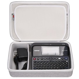 FBLFOBELI Hard Storage Carry Case for Brother P-Touch Label Maker PTD410/PTD600 /D610BT Connected Label Maker (Grey)