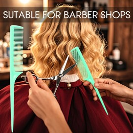 Rat Tail Comb Set-3Pcs Rat Tail Hair Teasing Fine Tooth Combs for Women Girls, Parting &Hair Styling Tools(Black Pink Green)