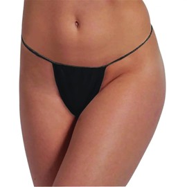 ForPro Bragas de bikini desechables, ropa interior desechable no tejida, envueltas individualmente, talla única, color negro, 50 unidades