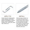 METALLIXITY 50pcs 32mm L Shaped Hooks Ceiling Hooks Metal Right