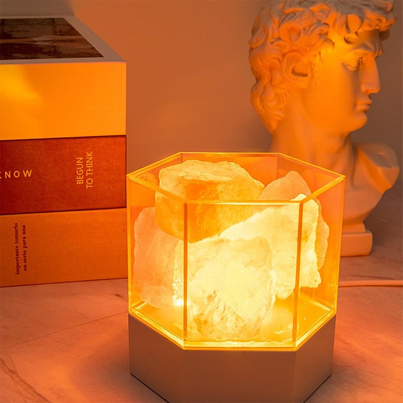 Sarini Rock Salt Lamp, Natural Crystal Salt Light, Sleeping Aid