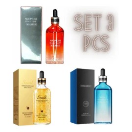 Veze® Kit 3 Sérum Ácido Hialurónico + Caracol + Caviar