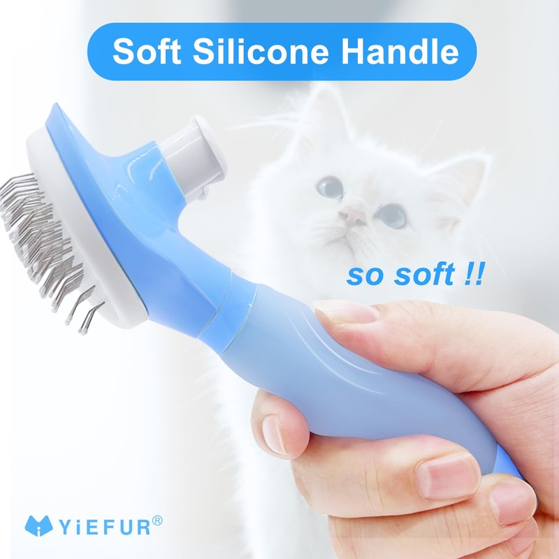 Cat Hair Brush,Cats Brushes for Shedding,Soft Silicone Self Cleaning Brush