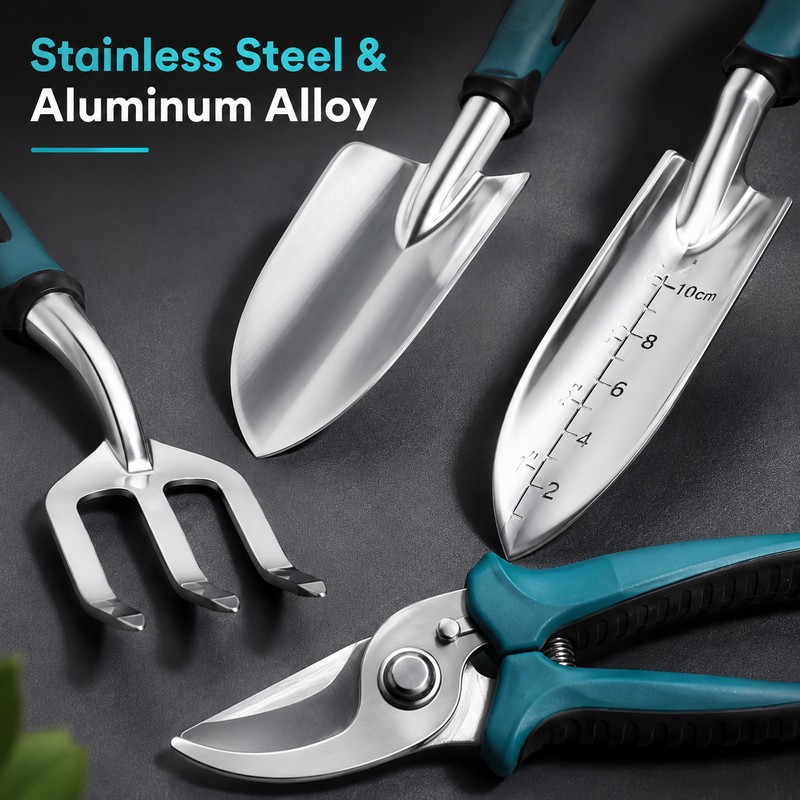 7-Piece Garden Tool Set for Plant Care – Stainless Steel
