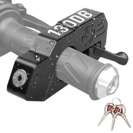 Motorcycle Brake Lock 130 dB Alarm Anti-Theft Motorcycle Handlebar Lock Aluminium Alloy Brake Lever Lock with 3 Keys for Motorcycles, Scooters, Off-Road Vehicles