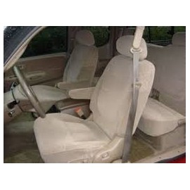 Durafit Seat Covers T785-Tan Twill 2000-2004 Tundra Access or Double Cab Front Bucket Seats with Manual Controls, Tan Automotive Twill.