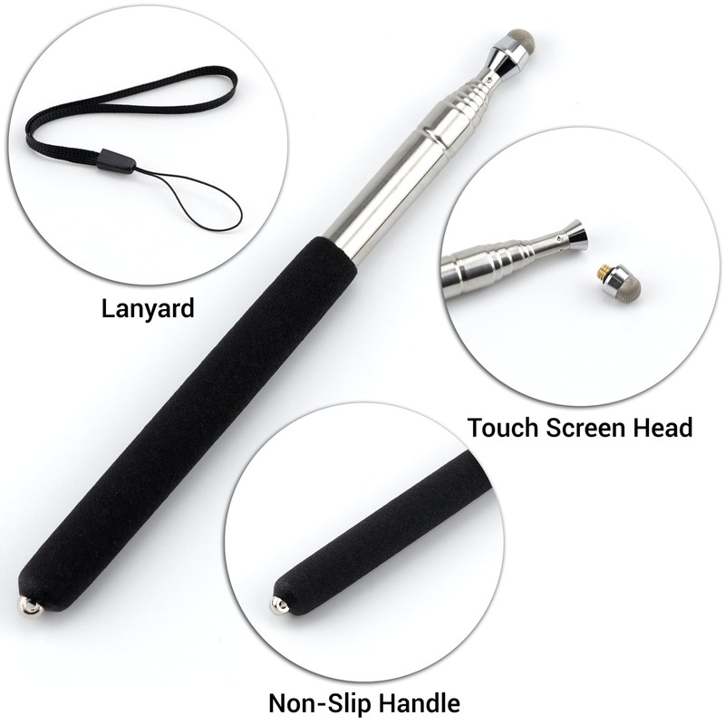 2 Pcs Telescopic Teachers Pointer, Extendable Pointer Stick, Mini Hand
