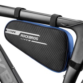 ROCKBROS Bicycle Bag, Bicycle Frame Bag, Triangle Bag, For Road Bikes, 3.1 gal (1.2 L) Capacity, Does Not Hit Your Knees, Small Compartments, Storage Capacity