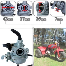 GLENPARTS Carburetor for Honda C70 Passport C 70 1980 1981 1982 1983 Scooter Moped Quads