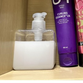 Transparent Empty Lotion Pump Bottle Dispenser 450ml for Hand Cream Refill 3ea