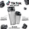 HELIMIX Blender Shaker Bottle Made in USA No Whisk Ball
