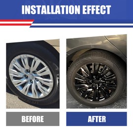 Winjet 16 Inch Hubcaps/Wheel Covers for 2012 2013 2014 Toyota Camry Wheel Tire Covers for 2012 2013 2014 Toyota Hybrid, Heavy Duty PP Material [Only Fit Iron Hub - Steel Wheel] (Black Lacquer)